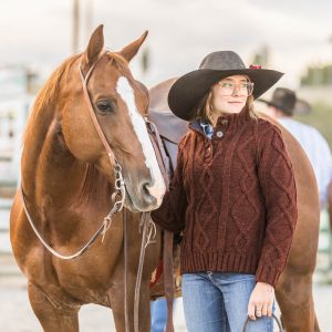 Susan Ladies Wool Sweater Rust