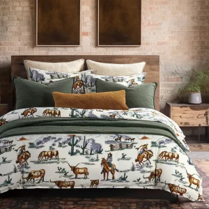 RANCH LIFE WESTERN REVERSIBLE COFORTER SET